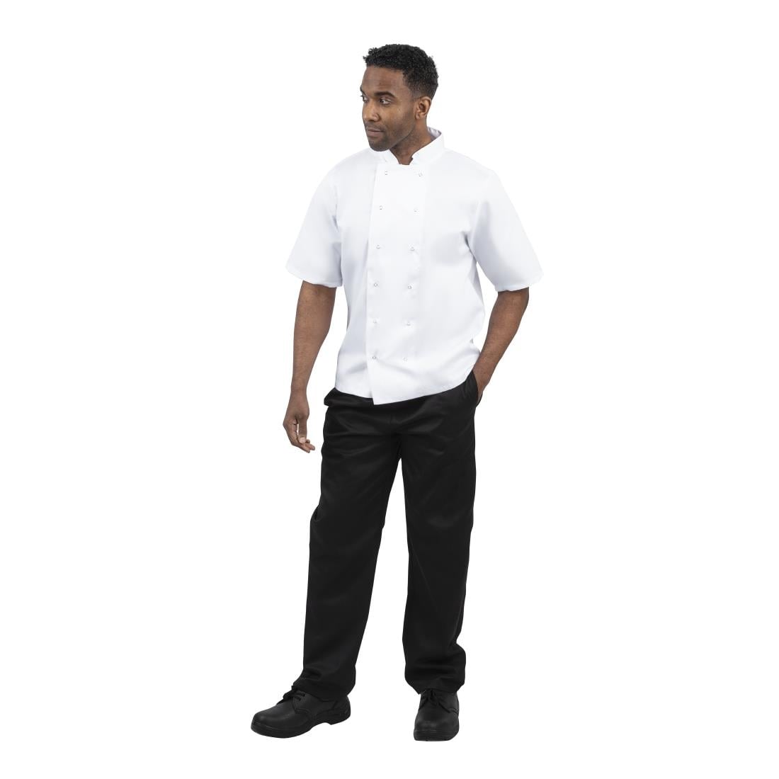 Whites Boston Short Sleeve Unisex Chef Jackets White • PAS-P_B250