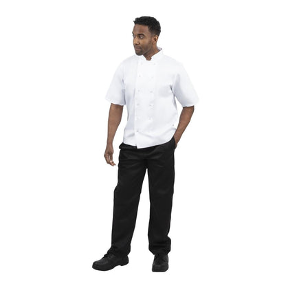 Whites Boston Short Sleeve Unisex Chef Jackets White • PAS-P_B250