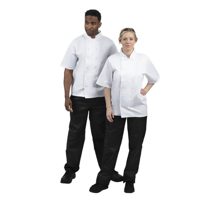Whites Boston Short Sleeve Unisex Chef Jackets White • PAS-P_B250