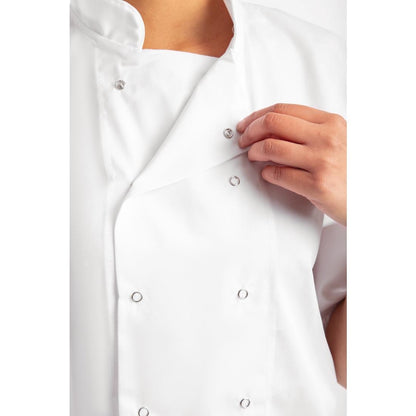 Whites Boston Short Sleeve Unisex Chefs Jacket White XL • PAS-B250-XL
