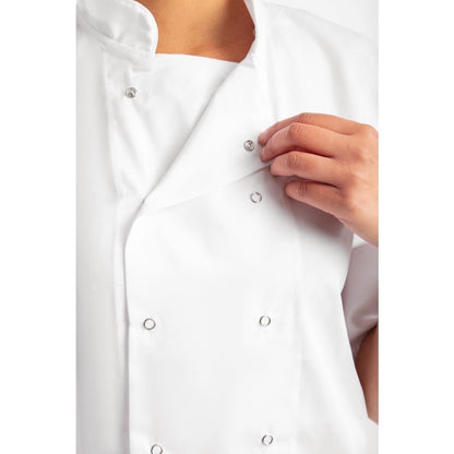 Whites Boston Short Sleeve Unisex Chef Jackets White • PAS-P_B250