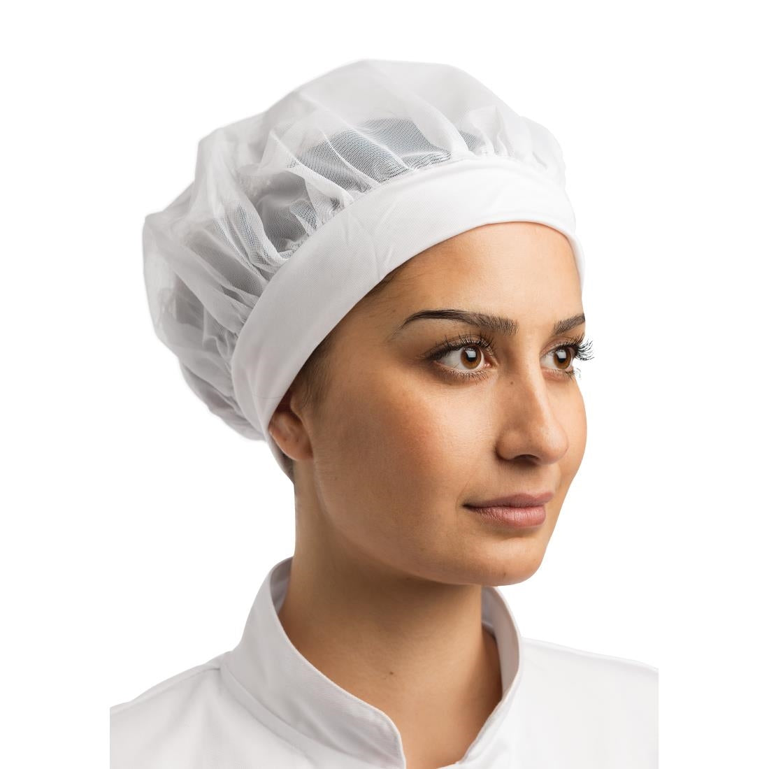 Whites Unisex Comfy Hair Net Hat White • PAS-B252