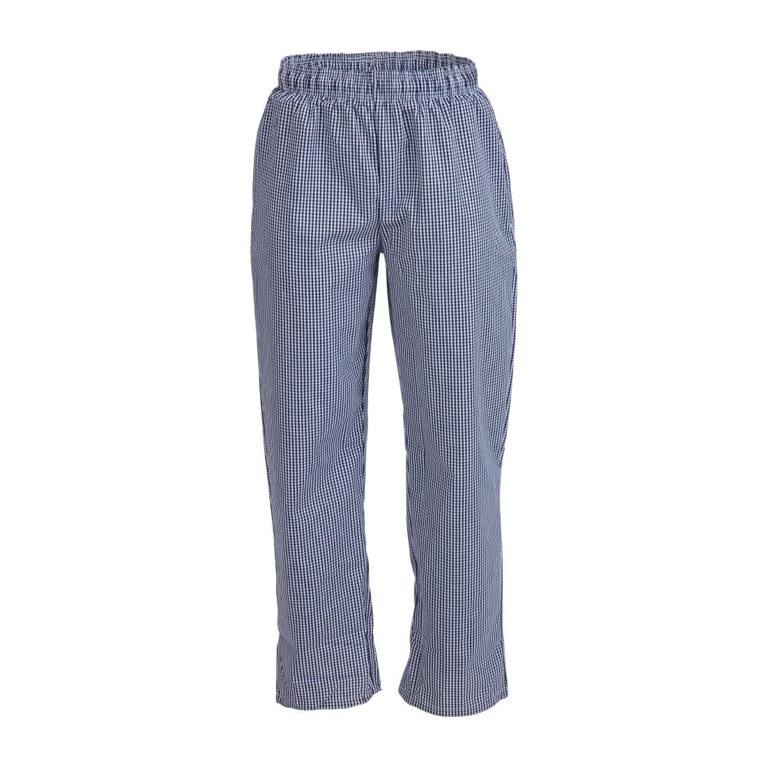 Whites Unisex Vegas Checkered Chef Pants Blue/White XL (5 Pack) • PAS-JC425