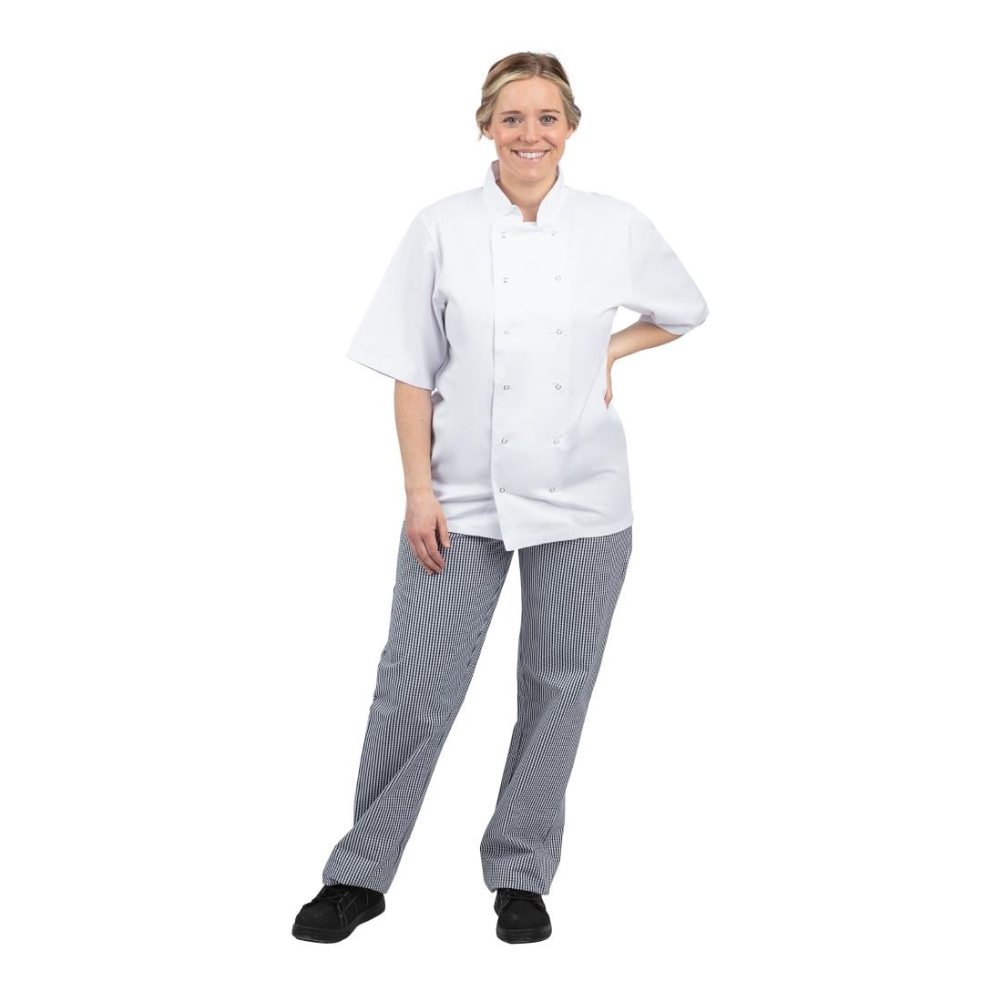 Whites Unisex Vegas Checkered Chef Pants Blue/White XL (5 Pack) • PAS-JC425