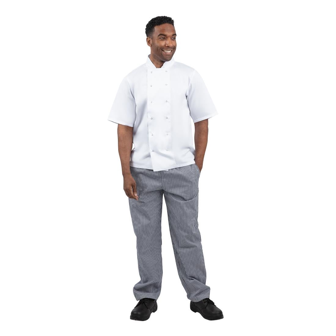 Whites Unisex Vegas Checkered Chef Pants Blue/White XL (5 Pack) • PAS-JC425