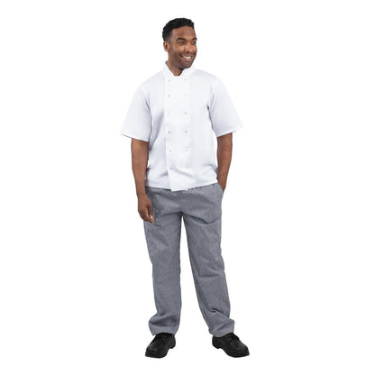 Whites Unisex Vegas Checkered Chef Pants Blue/White XL (5 Pack) • PAS-JC425