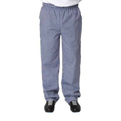 Whites Unisex Vegas Checkered Chef Pants Blue/White XL (5 Pack) • PAS-JC425