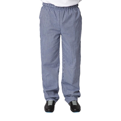 Whites Unisex Vegas Checkered Chef Pants Blue/White XXL • PAS-B311-XXL