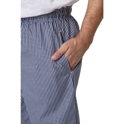 Whites Unisex Vegas Checkered Chef Pants Blue/White XL (5 Pack) • PAS-JC425