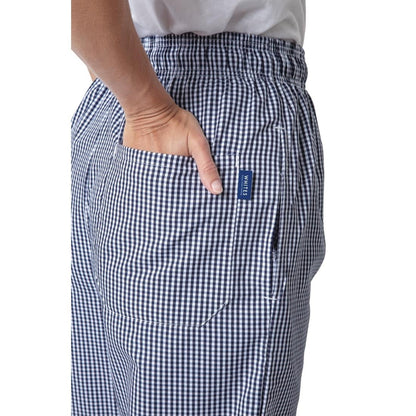 Whites Unisex Vegas Checkered Chef Pants Blue/White XL (5 Pack) • PAS-JC425