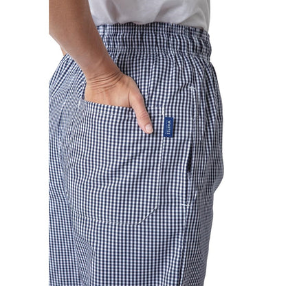 Whites Unisex Vegas Checkered Chef Pants Blue/White XXL • PAS-B311-XXL
