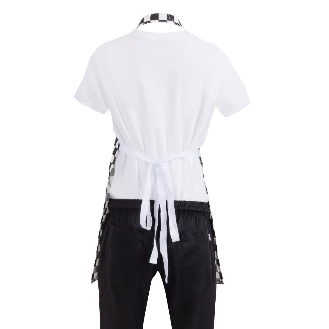 Whites Childrens Bib Apron Big Black and White Check • PAS-B357