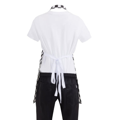 Whites Childrens Bib Apron Big Black and White Check • PAS-B357