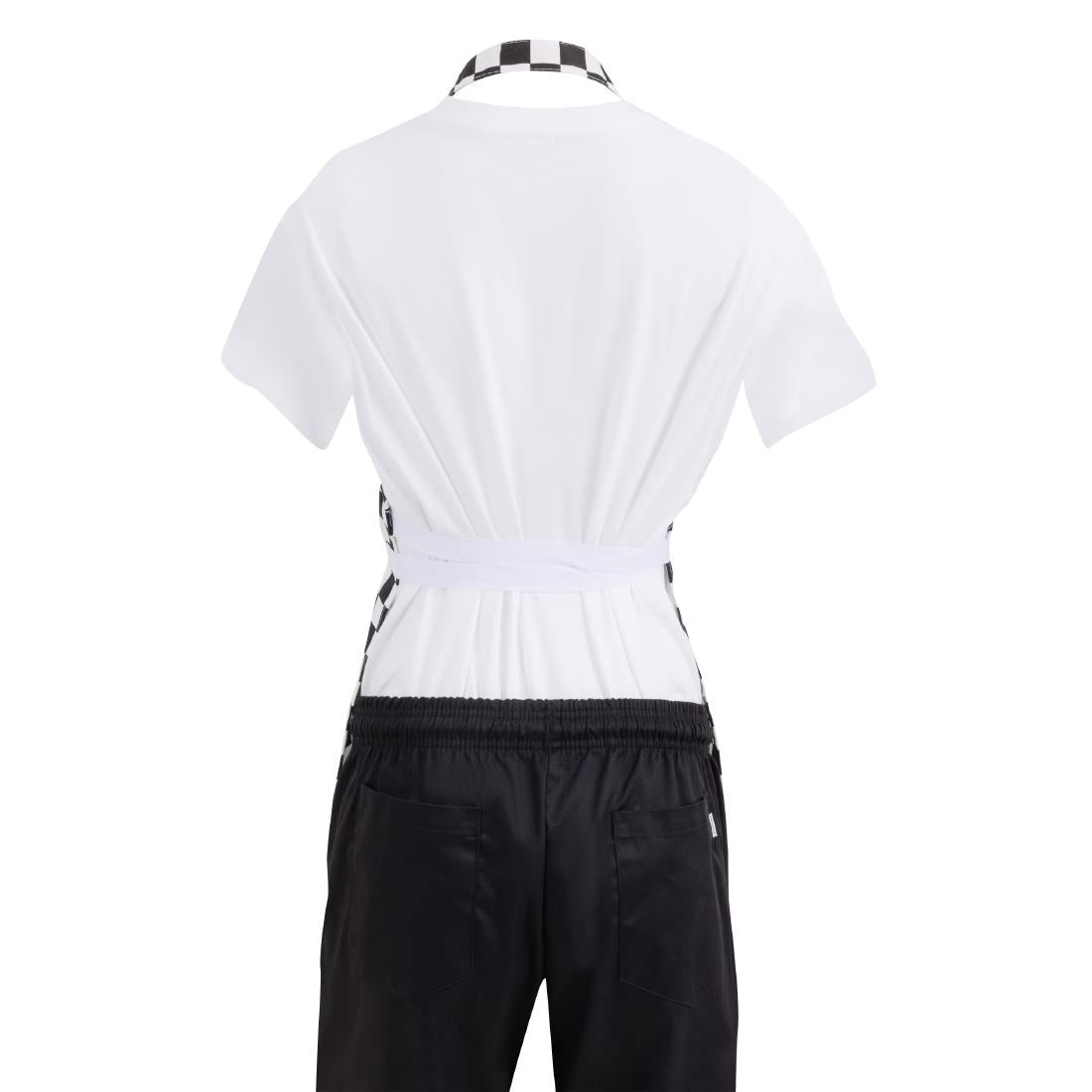 Whites Childrens Bib Apron Big Black and White Check • PAS-B357