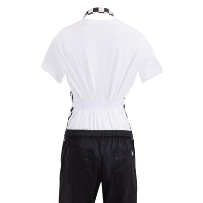 Whites Childrens Bib Apron Big Black and White Check • PAS-B357