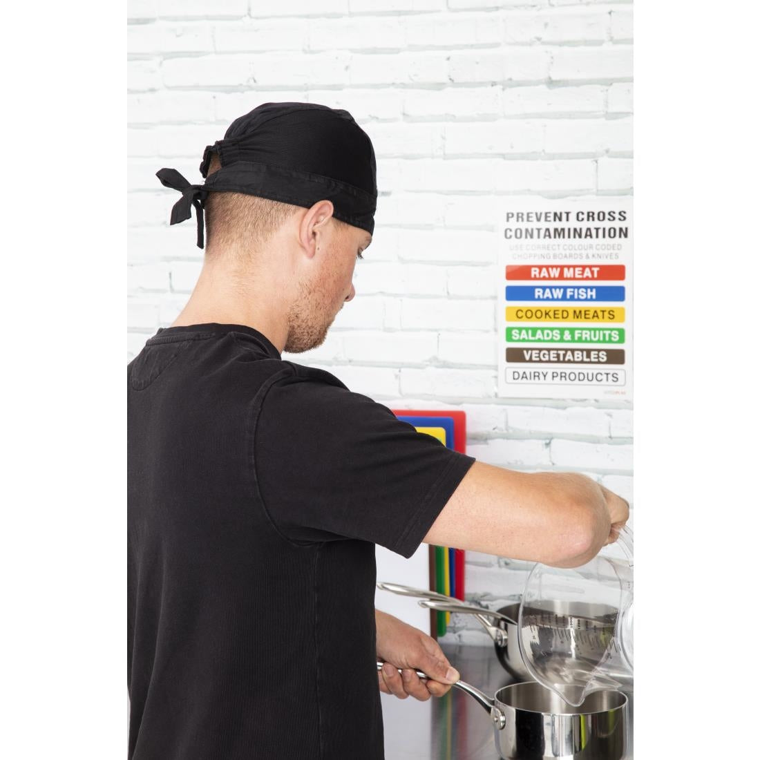 Whites Chef Bandana Black • PAS-B390