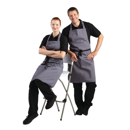 Whites Polycotton Bib Apron Charcoal • PAS-B426