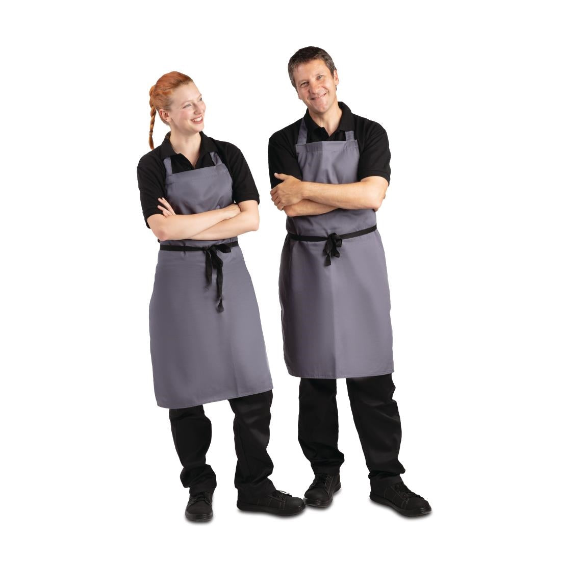Whites Polycotton Bib Apron Charcoal • PAS-B426