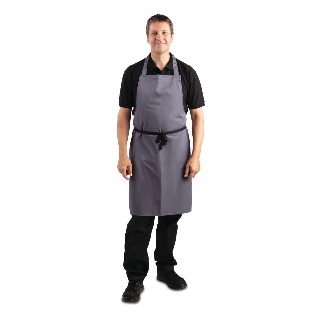 Whites Polycotton Bib Apron Charcoal • PAS-B426