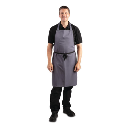 Whites Polycotton Bib Apron Charcoal • PAS-B426