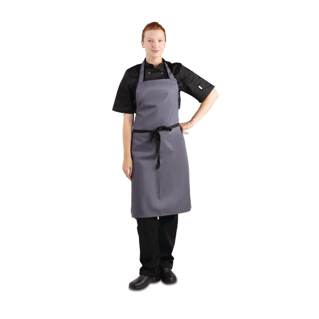 Whites Polycotton Bib Apron Charcoal • PAS-B426
