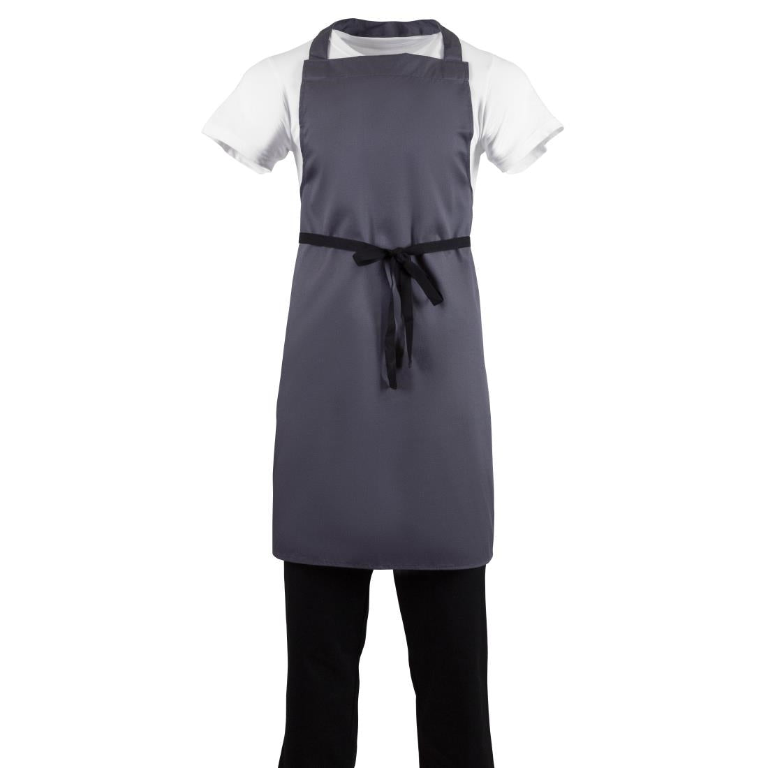 Whites Polycotton Bib Apron Charcoal • PAS-B426