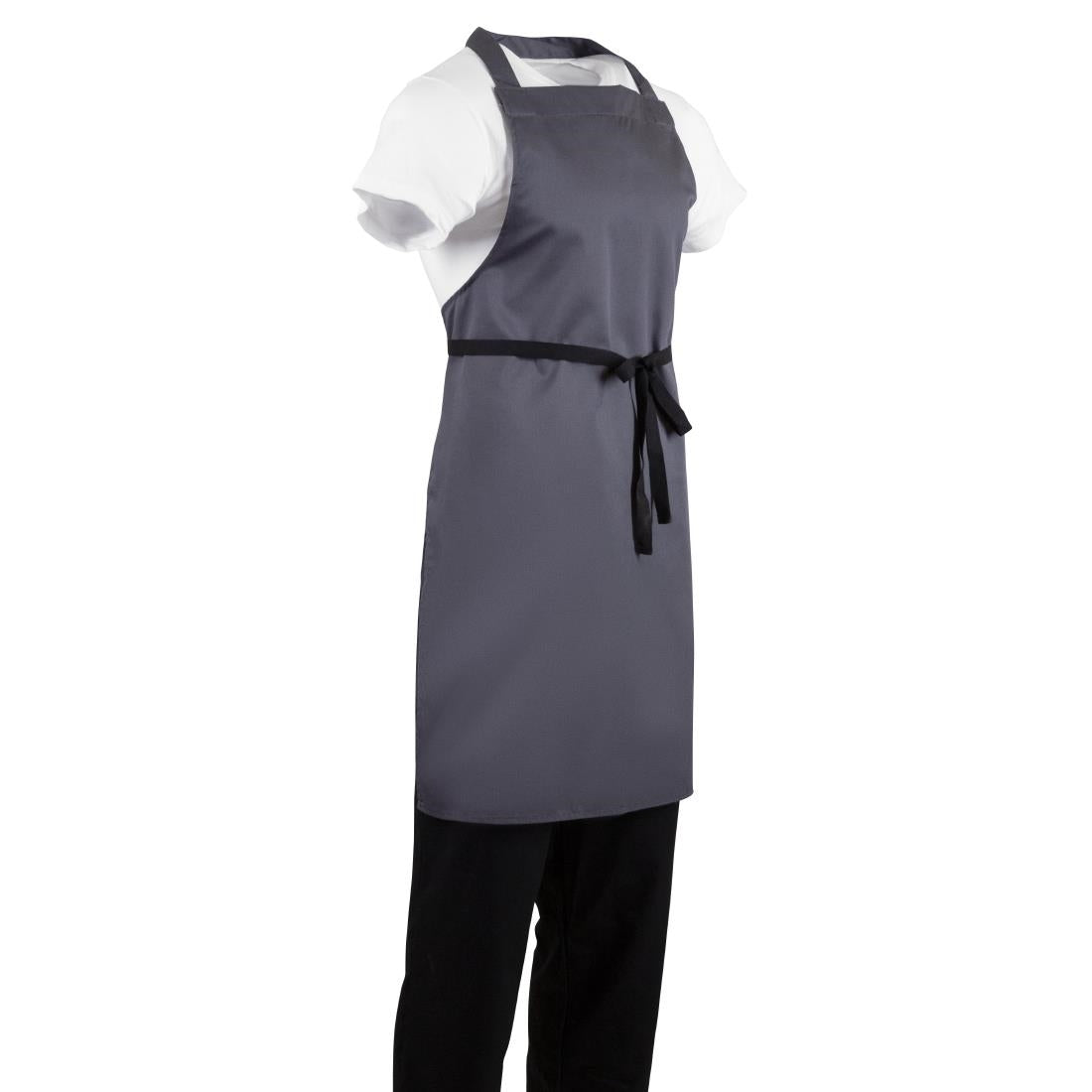 Whites Polycotton Bib Apron Charcoal • PAS-B426