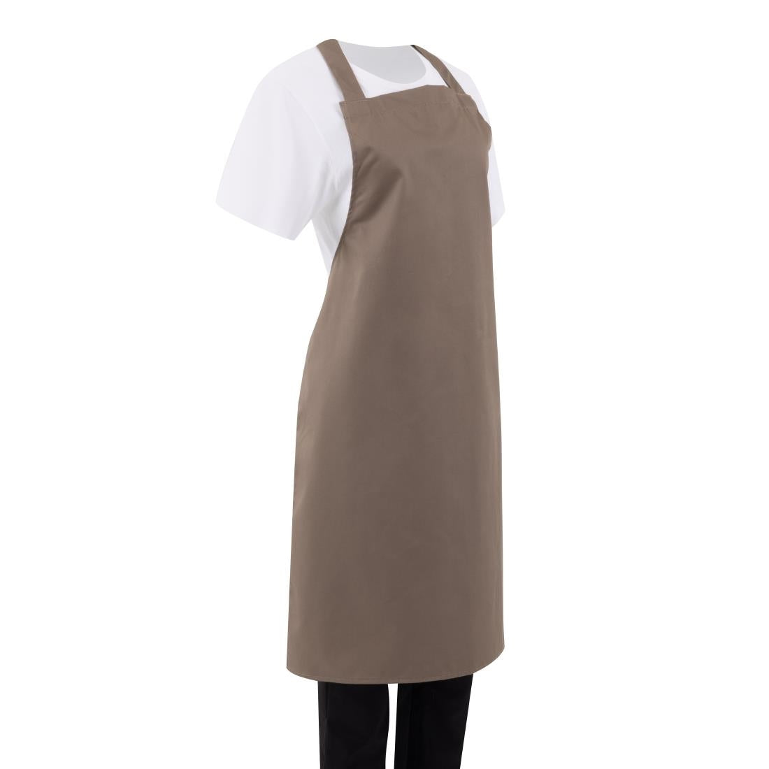 Whites Bib Apron Polycotton Tan • PAS-B429