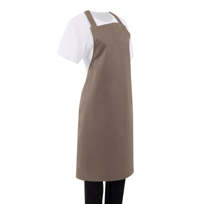 Whites Bib Apron Polycotton Tan • PAS-B429