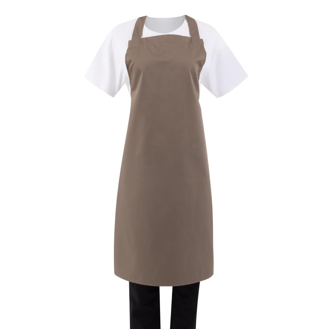 Whites Bib Apron Polycotton Tan • PAS-B429