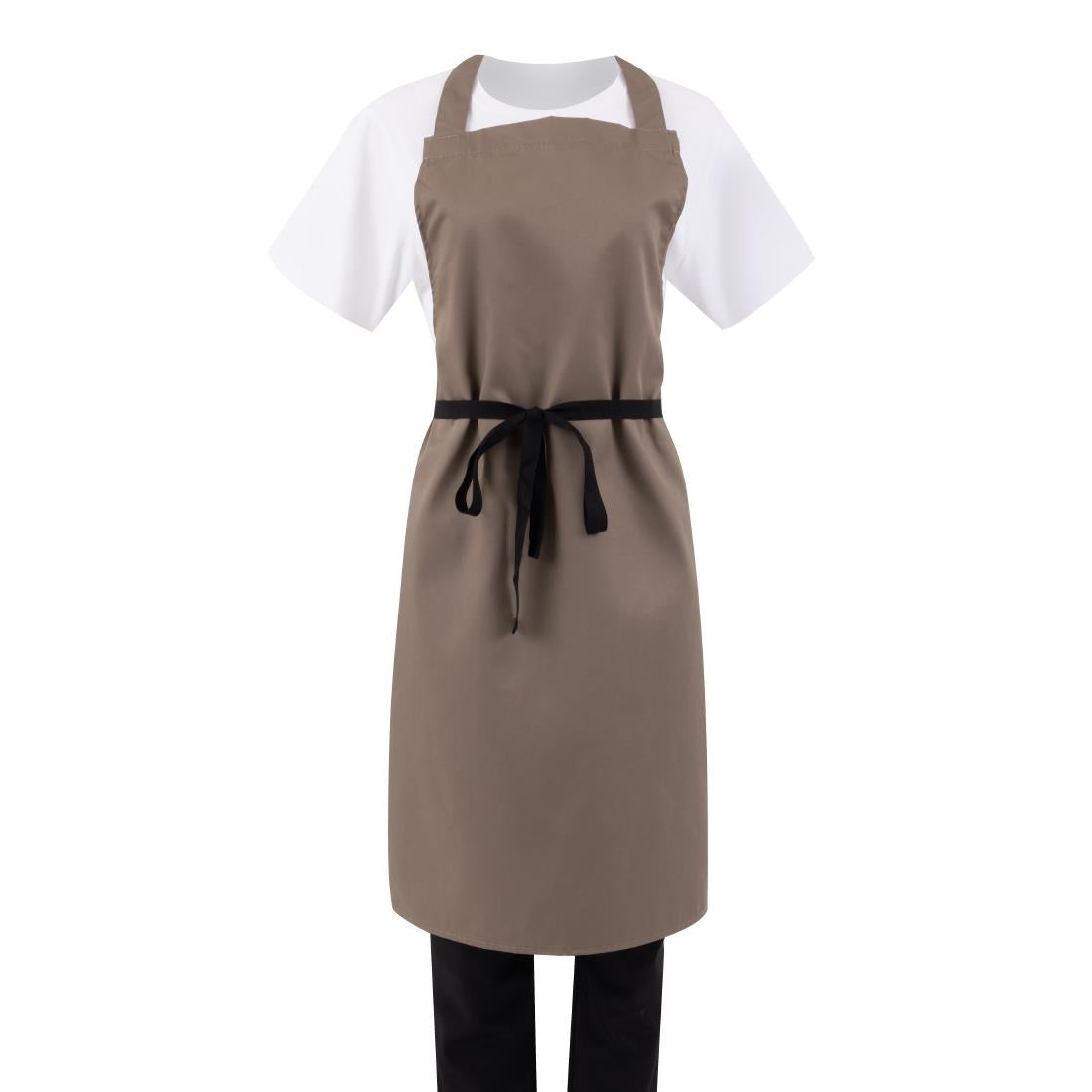Whites Bib Apron Polycotton Tan • PAS-B429