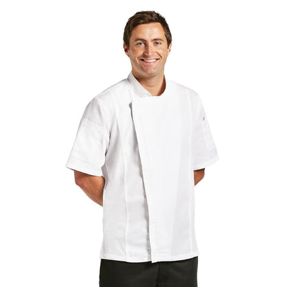 Chef Works Springfield Zipper Mens Chef Jacket White XL • PAS-B471-XL
