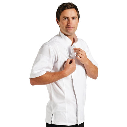 Chef Works Springfield Zipper Mens Chef Jacket White XL • PAS-B471-XL