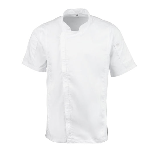 Chef Works Springfield Zipper Mens Chef Jacket White M • PAS-B471-M