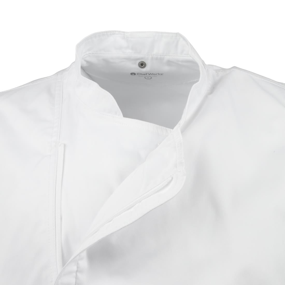 Chef Works Springfield Zipper Mens Chef Jacket White XL • PAS-B471-XL