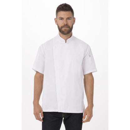 Chef Works Springfield Zipper Mens Chef Jacket White XL • PAS-B471-XL
