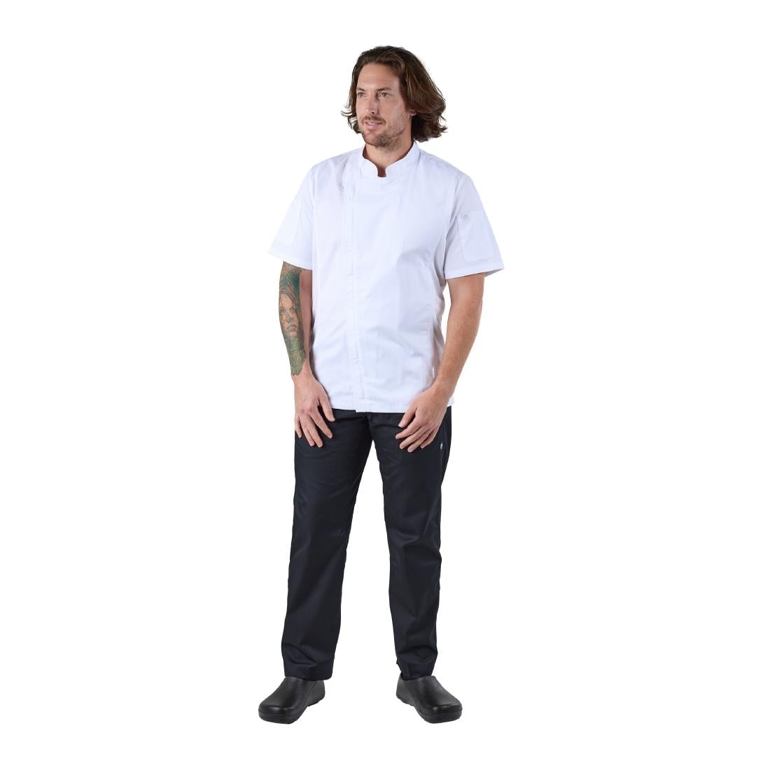Chef Works Springfield Zipper Mens Chef Jacket White XL • PAS-B471-XL
