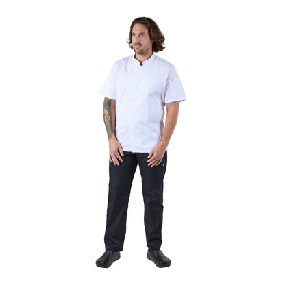 Chef Works Springfield Zipper Mens Chef Jacket White XL • PAS-B471-XL