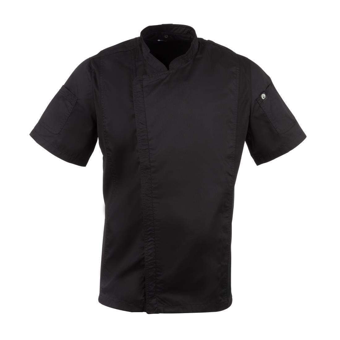 Chef Works Springfield Zipper Mens Chef Jacket Black XL • PAS-B472-XL