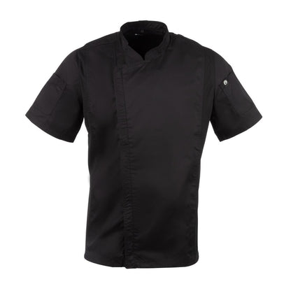 Chef Works Springfield Zipper Mens Chef Jacket Black XL • PAS-B472-XL