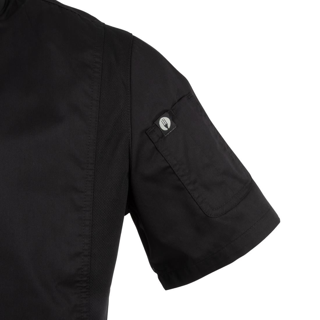 Chef Works Springfield Zipper Mens Chef Jacket Black XL • PAS-B472-XL