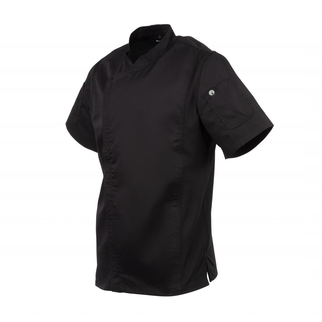 Chef Works Springfield Zipper Mens Chef Jacket Black XL • PAS-B472-XL
