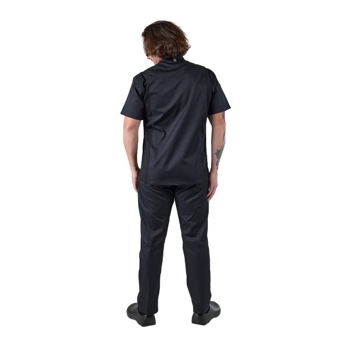 Chef Works Springfield Zipper Mens Chef Jacket Black XL • PAS-B472-XL