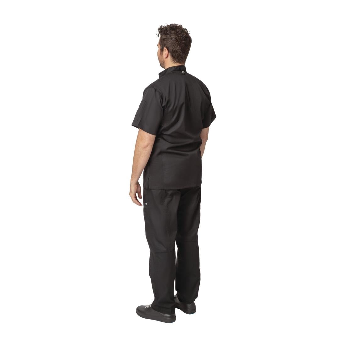 Chef Works Springfield Zipper Mens Chef Jacket Black XL • PAS-B472-XL
