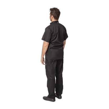 Chef Works Springfield Zipper Mens Chef Jacket Black XL • PAS-B472-XL