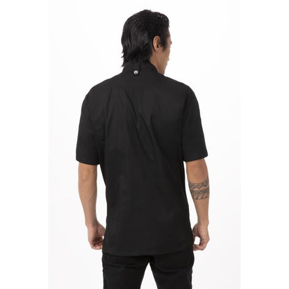 Chef Works Springfield Zipper Mens Chef Jacket Black XL • PAS-B472-XL