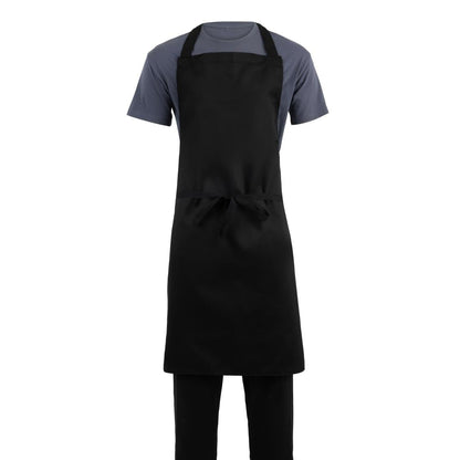 Whites Bib Apron Polycotton Black XL • PAS-B887