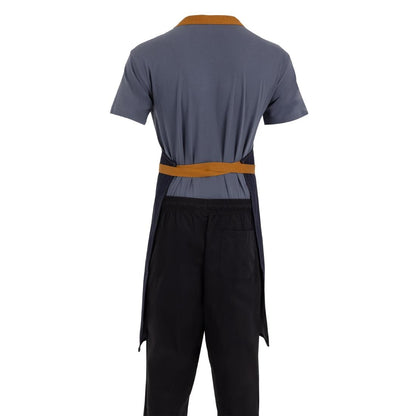 Southside Bib Apron Denim Blue with Tan Ties • PAS-B980