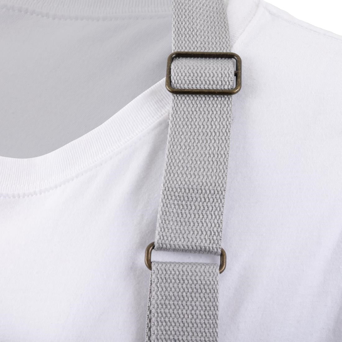 Southside Bib Apron Denim Black with Grey Ties • PAS-B981