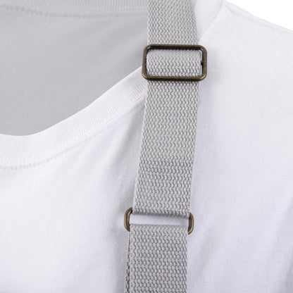 Southside Bib Apron Denim Black with Grey Ties • PAS-B981